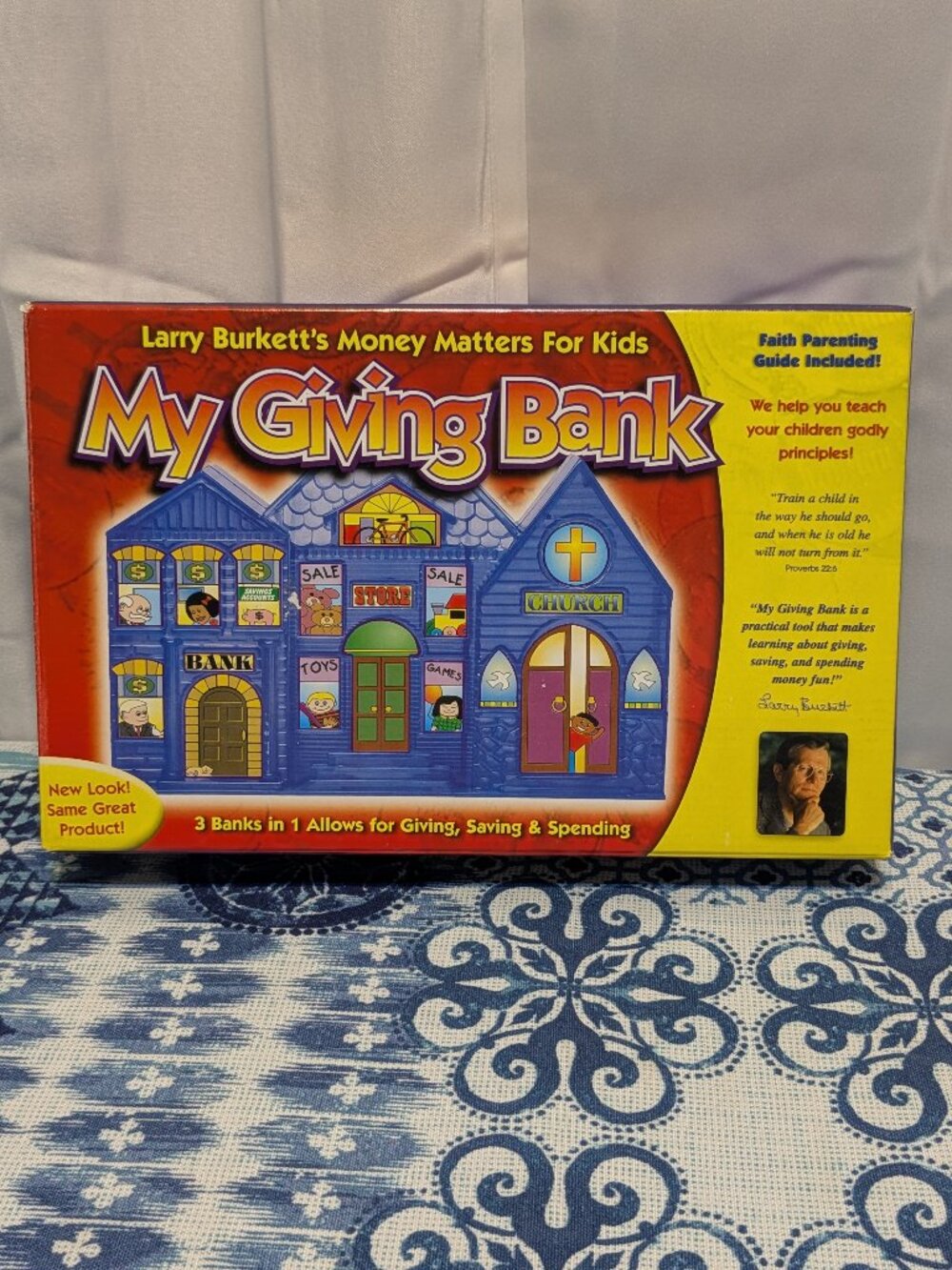 VTG My Giving Bank Larry Burkett’s Money Matters For Kids 3 Section Bank NIB